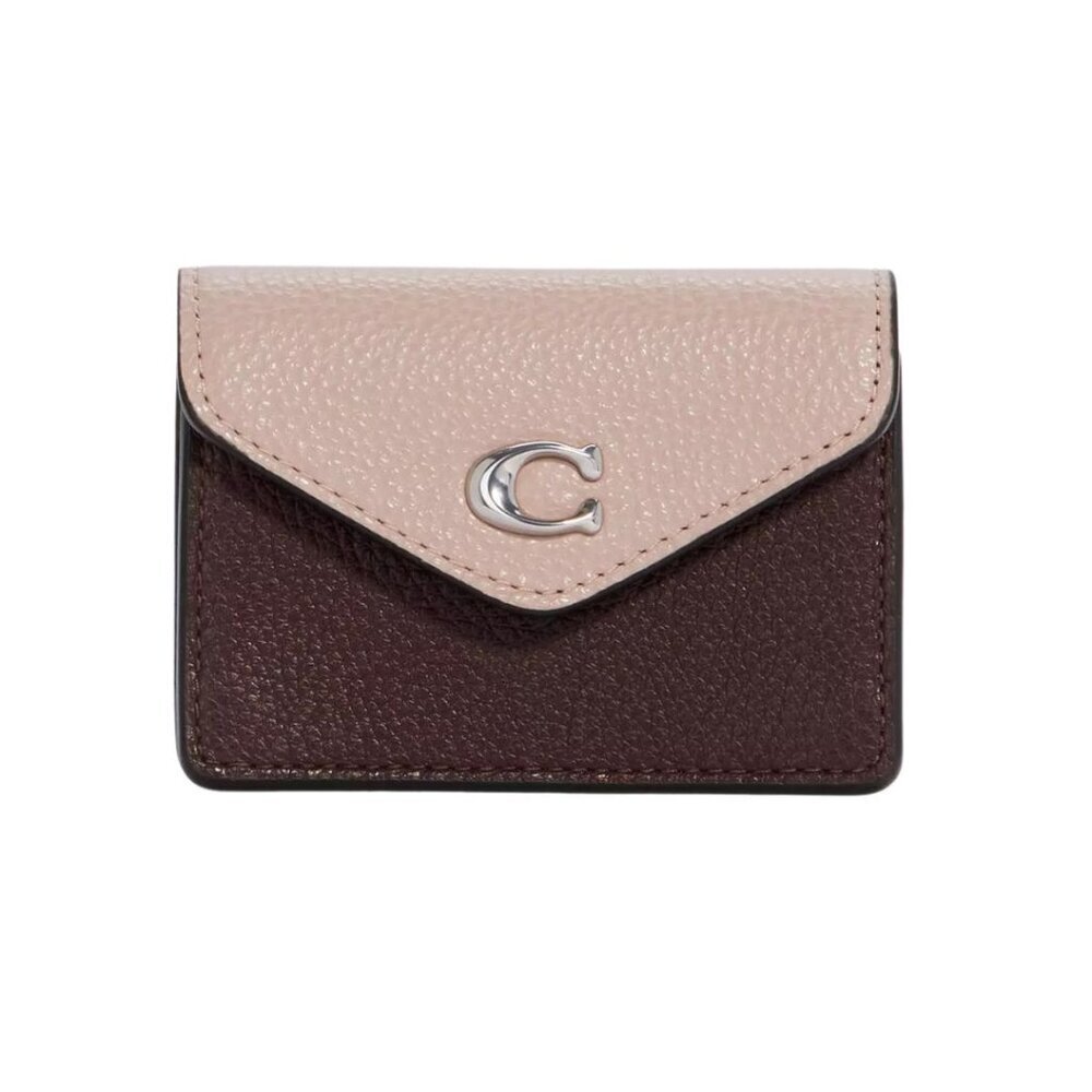 NWT Coach Tammie Card Case In Colorblock - Cranberry Multi